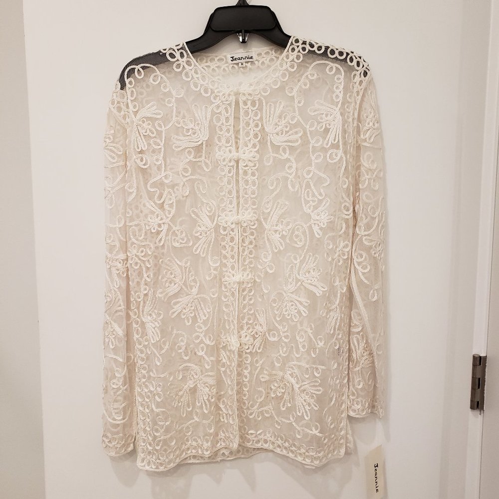 NWT Jeannie white jacket M